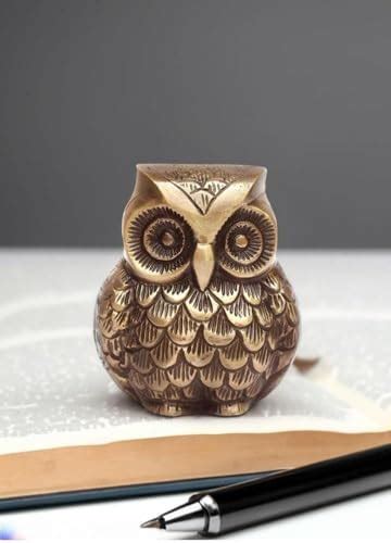 Buy eCraftIndia Brass Decorative Owl Showpiece Online at Low Prices in ...