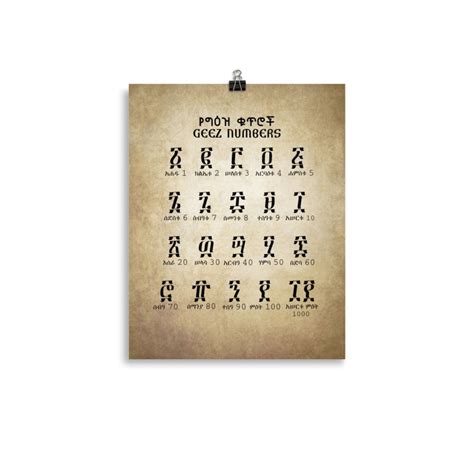 Ethiopian Art, Geez Numbers ግዕዝ ቁጥር Ethiopian Numbers ,amharic Numbers ...
