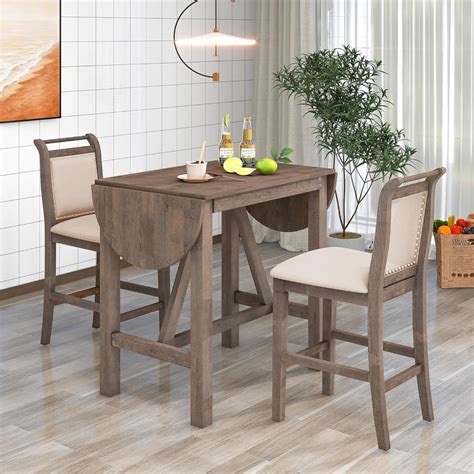 Amazon.com - Harper & Bright Designs 3 Piece Counter Height Kitchen ...