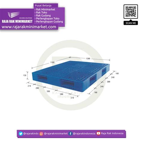 PALLET PLASTIK INDUSTRI RABBIT NPA-1210 | RAK MINIMARKET