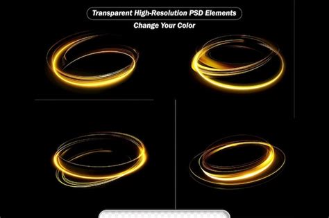 Glow effect ribbon flare abstract rotational border lines power energy ...