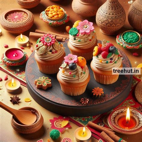 Eggless Cupcake Recipes and Diwali Decoration Ideas for Cupcakes, 50 ...