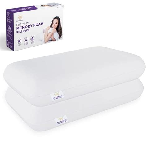 MY ARMOR Memory Foam Pillows for Sleeping, Orthopedic Pillows for Neck ...