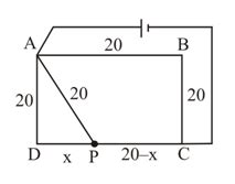 A wire of uniform cross-section and resistance 80Ω is bent in the form ...