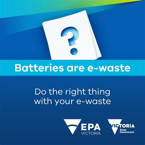 Environment Protection Authority Victoria on Twitter: "RT @SustainVic: By taking used batteries ...