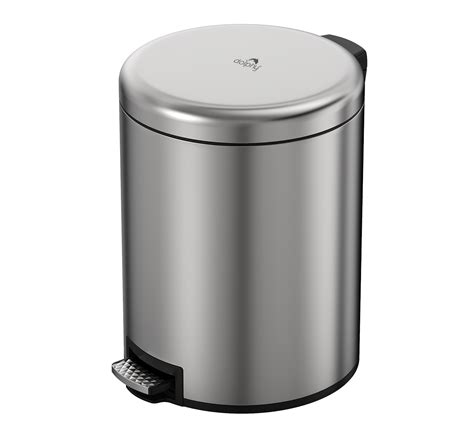 12L Stainless Steel Round Pedal Bin | Silent Soft Close Lid