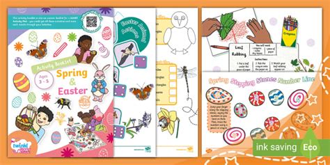 Spring and Easter Activity Booklet (Ages 3 - 5)