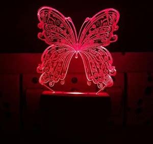 Patel Sell 3D Illusion LED Light Night Lights for 7 LED Colors Changing ...