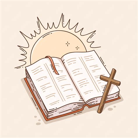 Illustration de la Bible dessinée à la main | Vecteur Premium