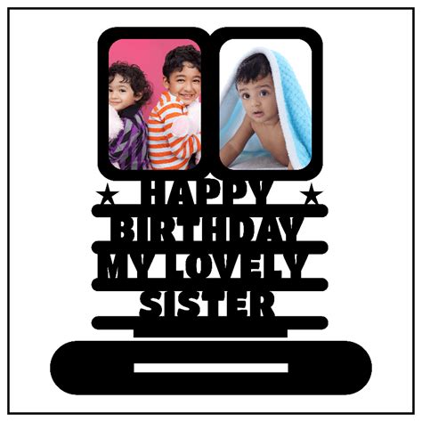 Happy Birthday My Lovely Sister Stand Frame – Next Print