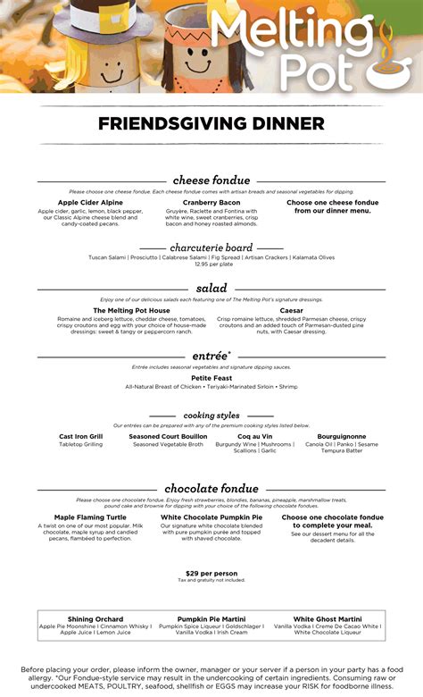 4-course friendsgiving = $29 at The Melting Pot fondue restaurants ...