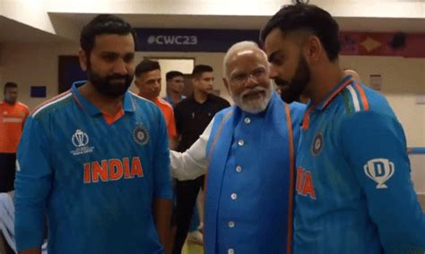 Rare for a PM to meet players in dressing room & lift their spirits ...