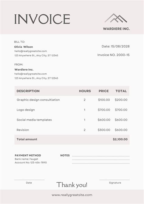 Invoice Example 的图像结果