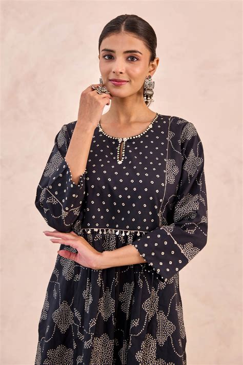 Kohl Bandhani Kurta – Cottons Jaipur