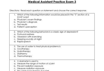 Medical Assistant Practice Test 的图像结果