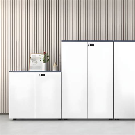 Elegant White Wooden Filing Cabinet with Lock, Sleek Style & Ample ...