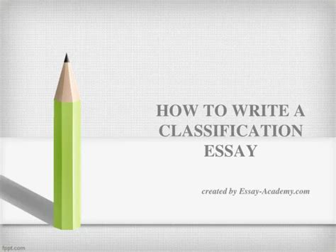 Image result for How to Write a Classification Essay