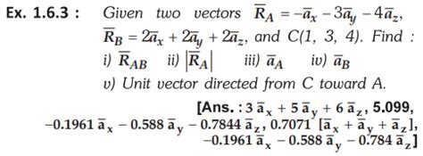 Cartesian Co-ordinate System - represent field vectors, Solved Example ...