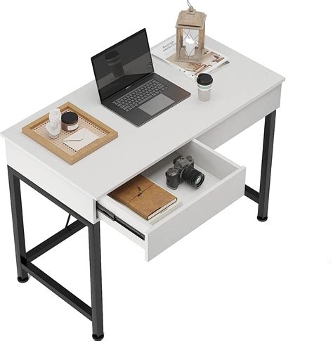 Amazon.com: CAIYUN Computer Desk with Drawers, Home Office Desk with Storage, Workstation Stand ...