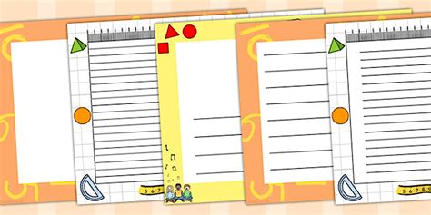 Maths Page Borders Landscape