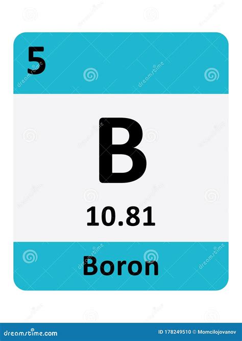 Periodic Table Symbol of Boron Stock Vector - Illustration of education ...