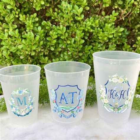 Full Color Watercolor Crest Frost Flex Cups - GB Design House