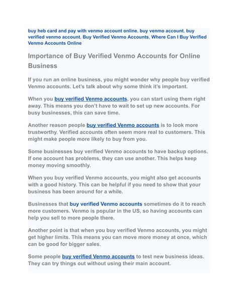 PPT - Why should I consider buying verified Venmo accounts 2025 ...