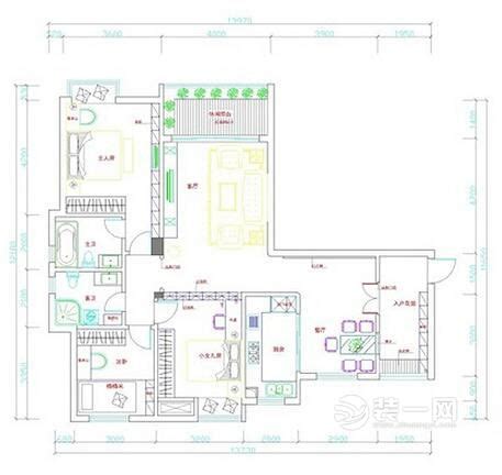 海域笙辉-128平米公寓简约风格-谷居家居装修设计效果图
