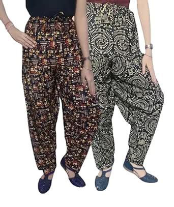 Printed Cotton Women's High Rise Patiala Salwar Multicolour Regular Fit ...