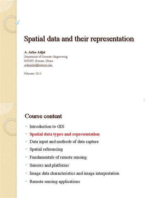 Lecture 2 Spatial Data Types and Representation | PDF | Geographic ...