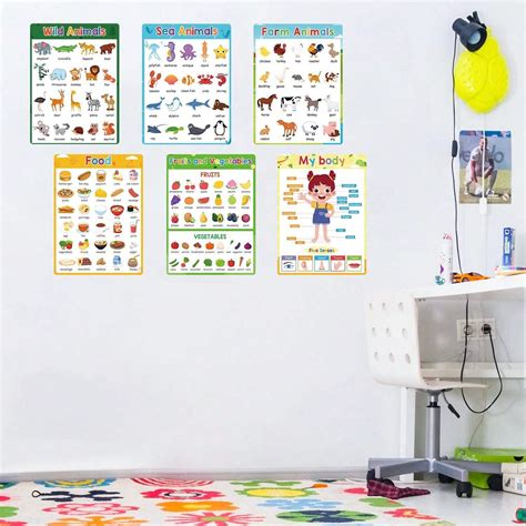 A4 Educational Posters ,Learning Chart Set For Kids And Toddlers ...