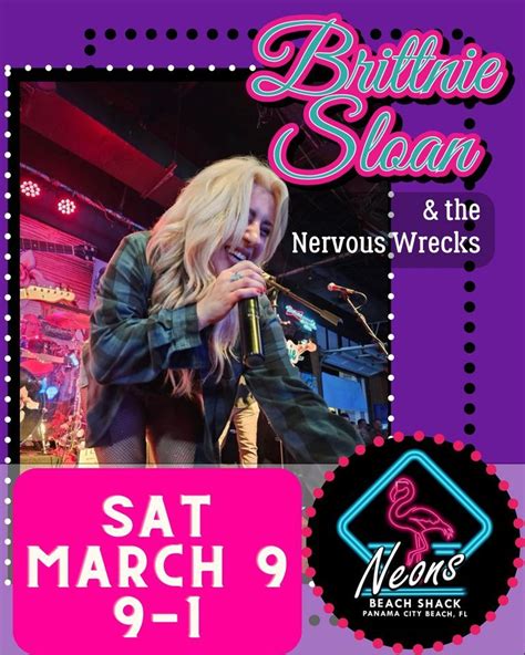 Brittanie Sloan & The Nervous Wrecks , Neons Beach Shack, Panama City ...