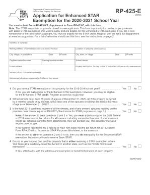 2019 Form NY RP-425-E - Blank Fillable Template | Fill Out, Print ...