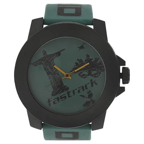 Buy Online Fastrack Quartz Analog Green Dial Plastic Strap Watch for ...