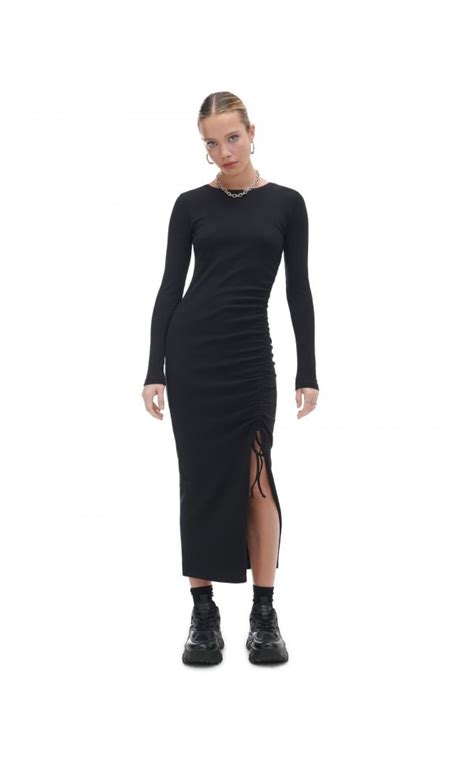 Czarna sukienka z długim rękawem - CROPP - 0252Z-99X