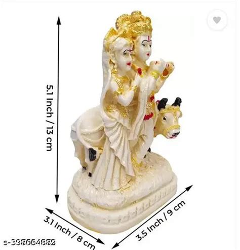 Radha Krishna Love Couple Statue Hindu God Idol