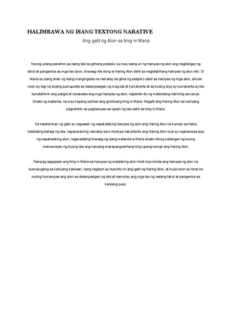 Image result for Narrative Text Template Tagalog