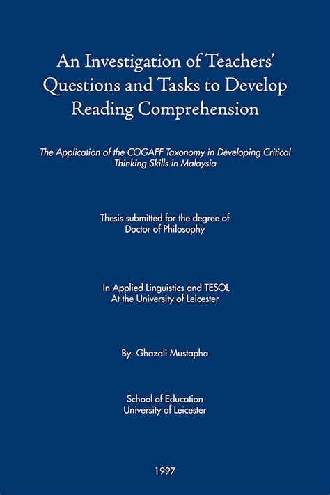 An Investigation of Teachers’ Questions and Tasks to Develop Reading ...