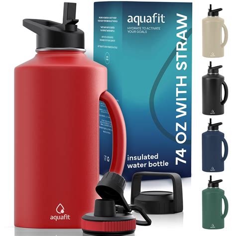 AQUAFIT Insulated Water Bottle 64 oz - Water Bottle Stainless Steel ...