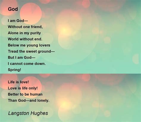 God Poem by Langston Hughes - Poem Hunter