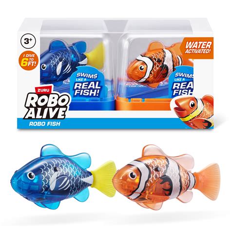 Robo Alive Robo Fish Robotic Turtle Water Activated 2 Pack with ...