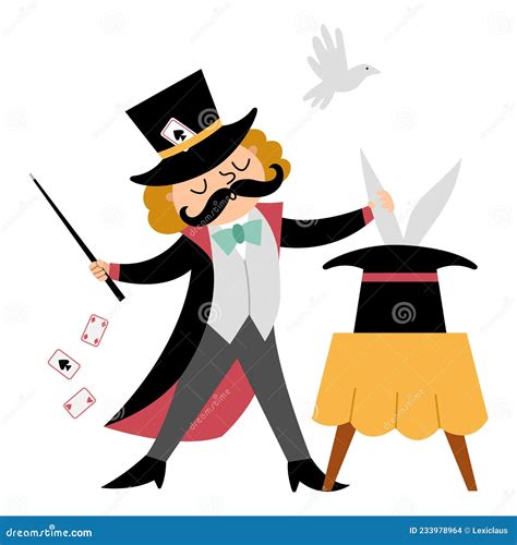 Vector Magician Icon. Circus Artist Clipart. Amusement Holiday Man ...