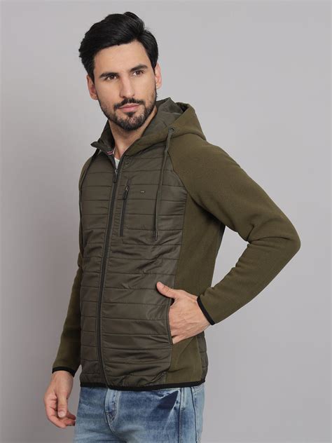 Olive Front Zipper Jacket