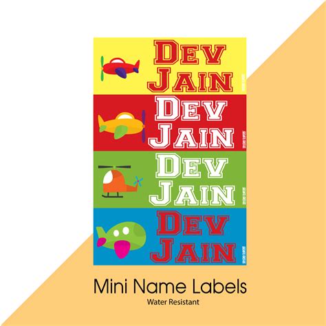 Mini Name Labels - Planes – Buy Now at My Baby Babbles