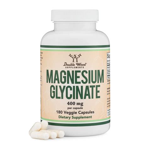 High Absorption Magnesium Glycinate 400mg - 180 Capsules | Vegan, Non ...