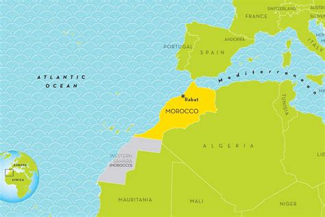 Morocco Physical Features Morocco Physical Educational Map From