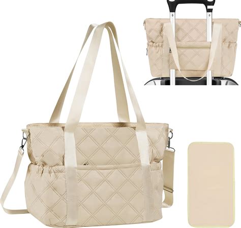 Amazon.com: Tenot Diaper Bag Tote with Pacifier Case, Large Tote Diaper Bag for Women with ...