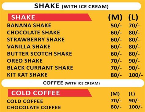 Menu at BIGG BOSS CAFE, Kharar