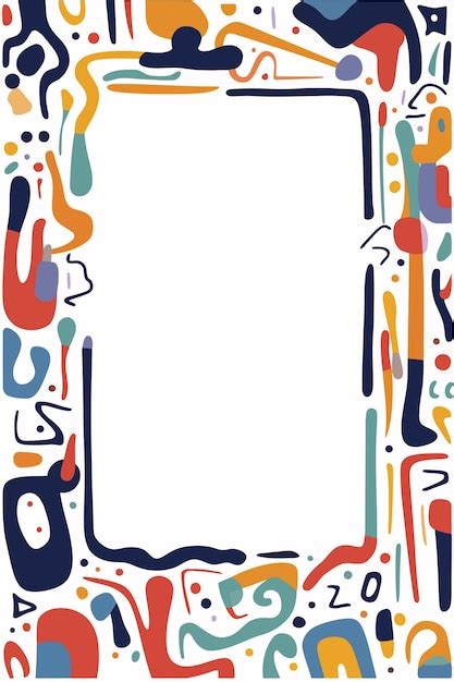 Vibrant color squiggle fresh element frame with copy space | Premium AI ...