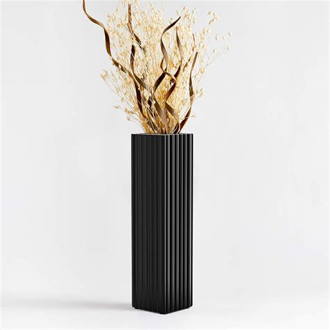 Amazon.com: Icoloursky Tall Floor Vase，18.31Inch Black Vase for Home ...